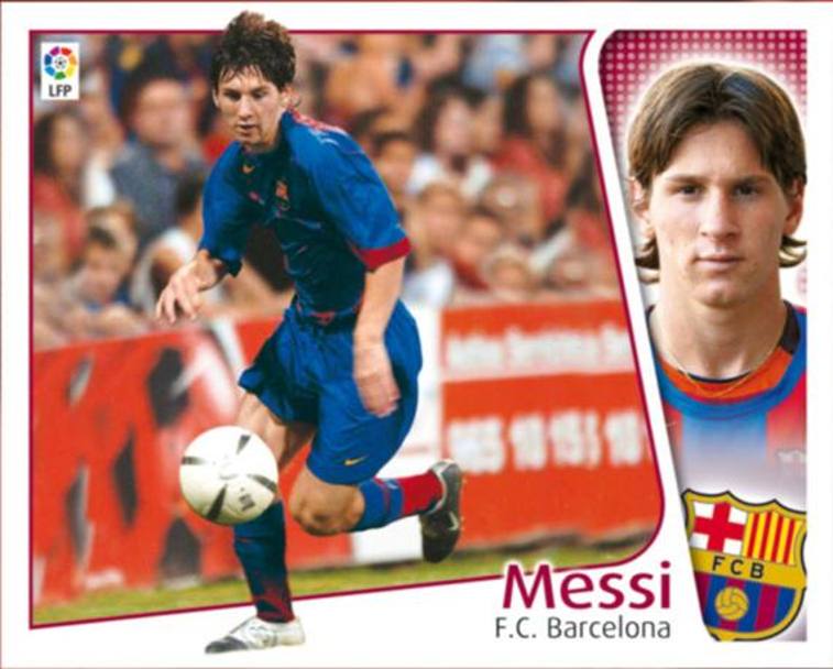 I trent&#39;anni di Lionel Messi. Una carrellata degli anni trascorsi con la maglia blaugrana. Nella foto il campionato 2004-2005.